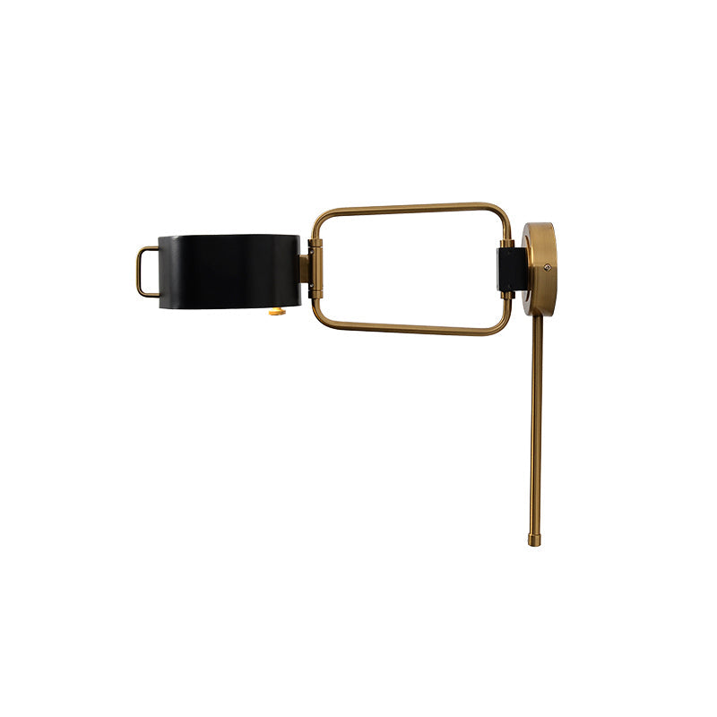 Drum Wall Sconce Lighting Contemporary Acrylic LED Black Finish Wall Light Fixture for Bedroom Clearhalo 'Modern wall lights' 'Modern' 'Wall Lamps & Sconces' 'Wall Lights' Lighting' 733656