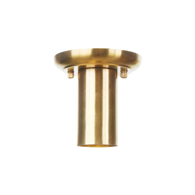 Metal Gold Finish Ceiling Flush Mount Tubular 1 Head Industrial Flushmount Lighting for Foyer Clearhalo 'Ceiling Lights' 'Close To Ceiling Lights' 'Close to ceiling' 'Flush mount' 'Industrial Flush Mount' Lighting' 735189