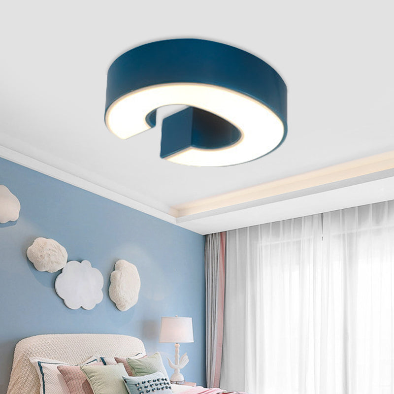 Kids Style Alphabet Ceiling Mounted Fixture Acrylic Kindergarten LED Flush Mount in Green/Red/Blue Clearhalo 'Ceiling Lights' 'Close To Ceiling Lights' 'Close to ceiling' 'Flush mount' Lighting' 738785