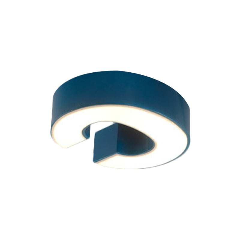 Kids Style Alphabet Ceiling Mounted Fixture Acrylic Kindergarten LED Flush Mount in Green/Red/Blue Clearhalo 'Ceiling Lights' 'Close To Ceiling Lights' 'Close to ceiling' 'Flush mount' Lighting' 738786