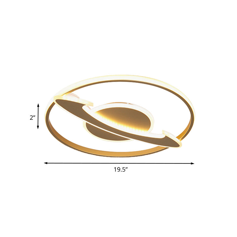 Nordic Mountain/Starfish Acrylic Flush Light LED Flush Mount Recessed Lighting in Golden for Bedroom Clearhalo 'Ceiling Lights' 'Close To Ceiling Lights' 'Close to ceiling' 'Flush mount' Lighting' 739373
