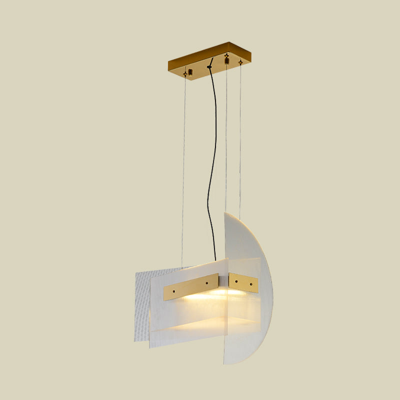 Gold Geometric Chandelier Lamp Contemporary Clear Glass LED Hanging Light Fixture for Dining Room Clearhalo 'Ceiling Lights' 'Chandeliers' 'Glass shade' 'Glass' 'Island Lights' 'Modern Chandeliers' 'Modern' Lighting' 740212