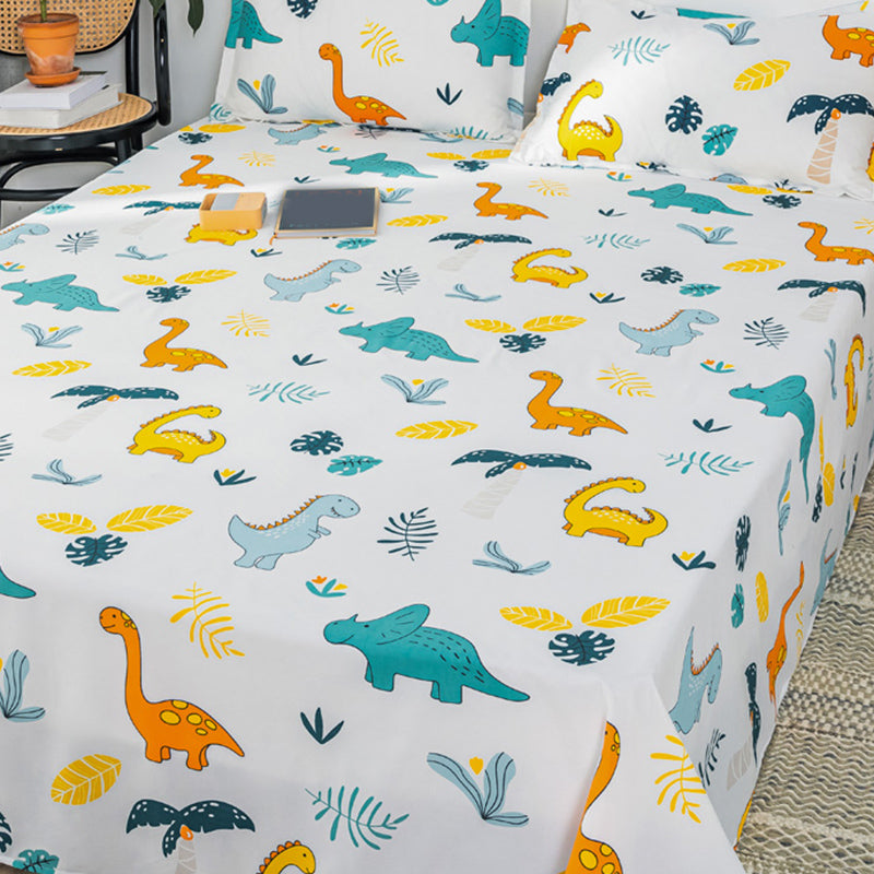 Cartoon Painting Bed Sheet Polyester Breathable Fade Resistant Soft