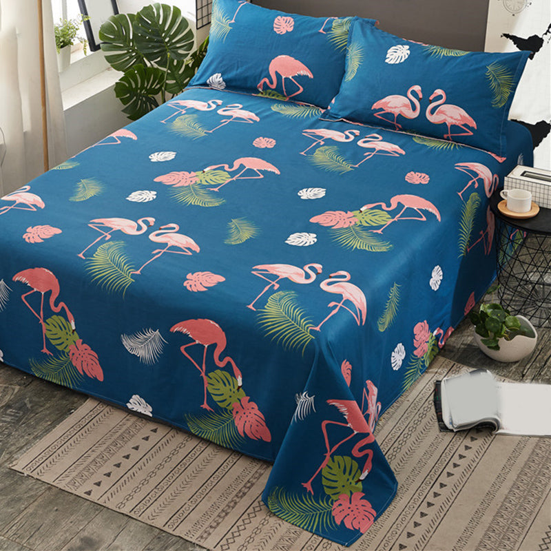 Cartoon Painting Bed Sheet Polyester Breathable Fade Resistant Soft