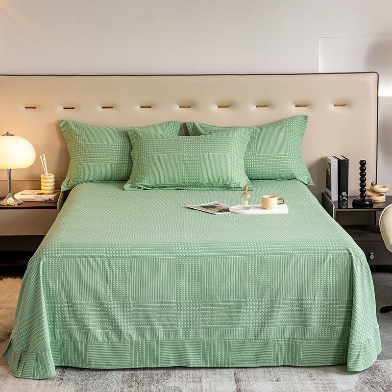 Sheet Set Cotton Floral Printed Breathable Ultra Soft Wrinkle Resistant Bed Sheet Set