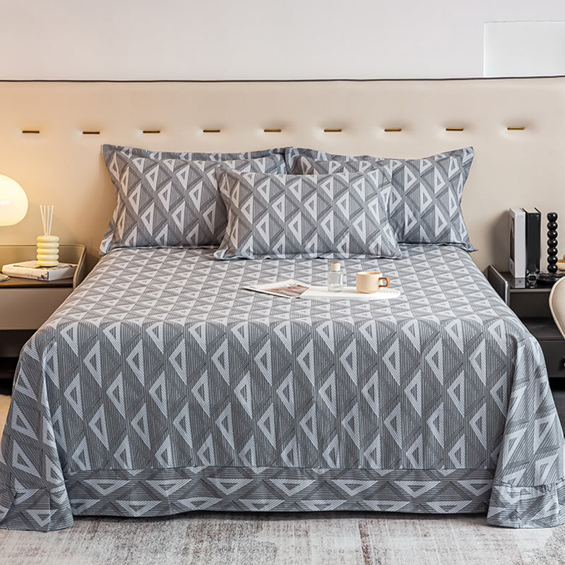 Sheet Set Cotton Floral Printed Breathable Ultra Soft Wrinkle Resistant Bed Sheet Set