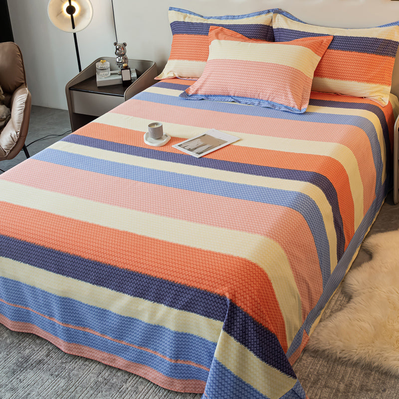 Sheet Set Cotton Floral Printed Breathable Ultra Soft Wrinkle Resistant Bed Sheet Set