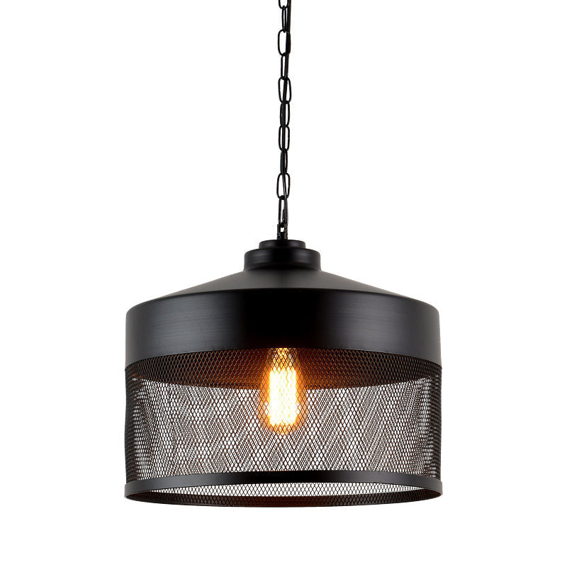 Pear Cage Iron Ceiling Light Farmhouse 1-Bulb Restaurant Mini Suspension Lamp in Black Clearhalo 'Art Deco Pendants' 'Black' 'Cast Iron' 'Ceiling Lights' 'Ceramic' 'Crystal' 'Industrial Pendants' 'Industrial' 'Metal' 'Middle Century Pendants' 'Pendant Lights' 'Pendants' 'Rustic Pendants' 'Tiffany' Lighting' 759759