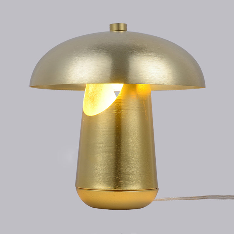 Bronze/Rose Gold Domed Table Lighting Contemporary 1-Head Metallic Nightstand Lamp for Dining Table Clearhalo 'Lamps' 'Table Lamps' Lighting' 762949