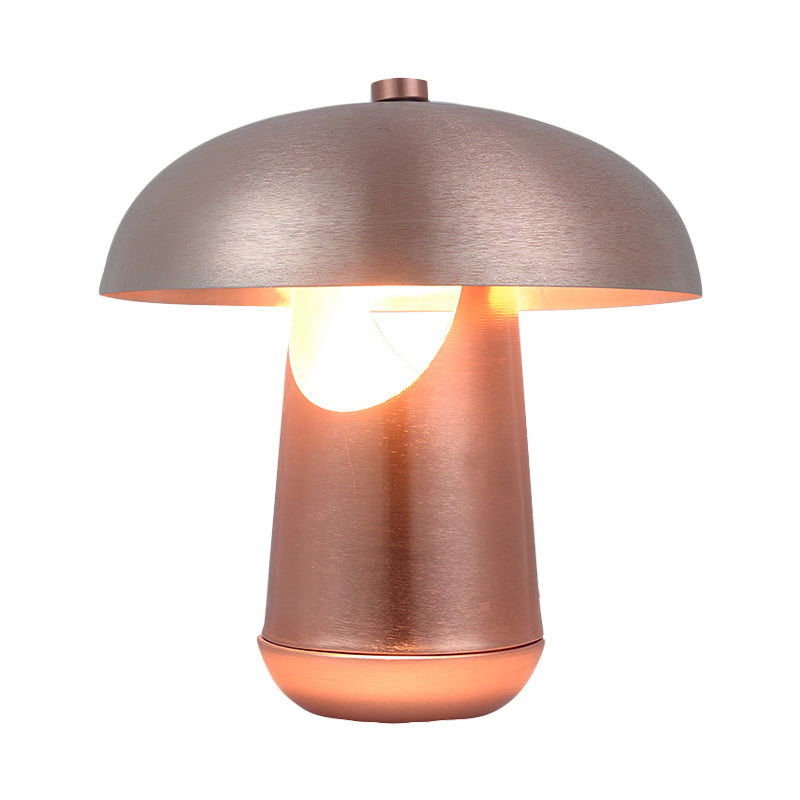 Bronze/Rose Gold Domed Table Lighting Contemporary 1-Head Metallic Nightstand Lamp for Dining Table Clearhalo 'Lamps' 'Table Lamps' Lighting' 762953
