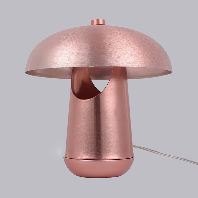 Bronze/Rose Gold Domed Table Lighting Contemporary 1-Head Metallic Nightstand Lamp for Dining Table Clearhalo 'Lamps' 'Table Lamps' Lighting' 762954