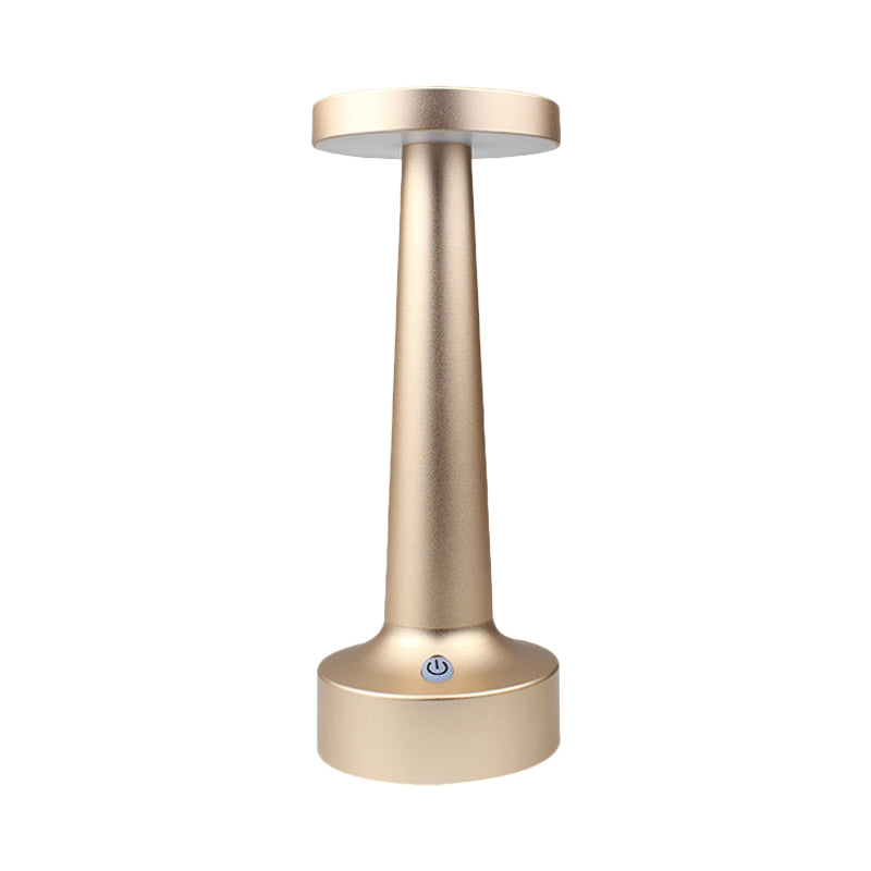 Circle Dining Table Light Modernism Metallic Restaurant Waterproof LED Desk Lamp in Black/Silver/Gold Clearhalo 'Lamps' 'Table Lamps' Lighting' 762957