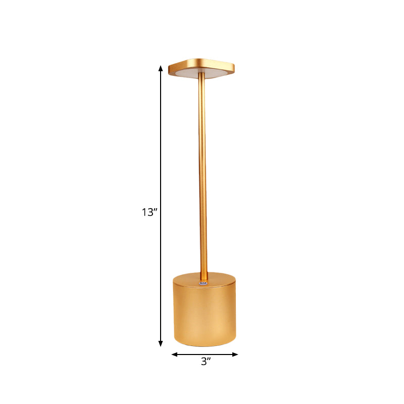 Gold Finish Squared Panel Table Light Minimalist LED Metal Desk Lamp for Dining Table Clearhalo 'Lamps' 'Table Lamps' Lighting' 762970