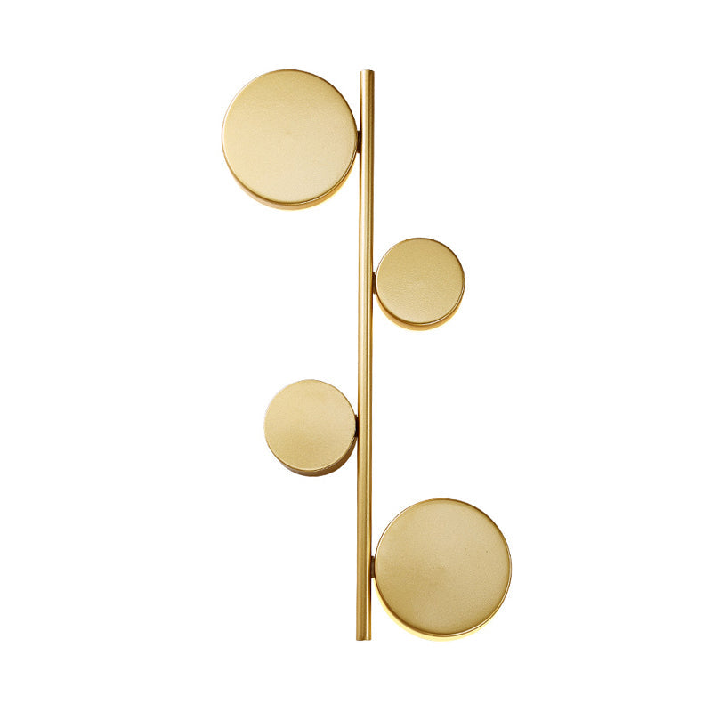 Black/Gold Finish Vertical Linear Sconce Light Post-Modern 3 Heads Metal LED Wall Lamp Fixture Clearhalo 'Cast Iron' 'Glass' 'Industrial' 'Modern wall lights' 'Modern' 'Tiffany' 'Traditional wall lights' 'Wall Lamps & Sconces' 'Wall Lights' Lighting' 762992