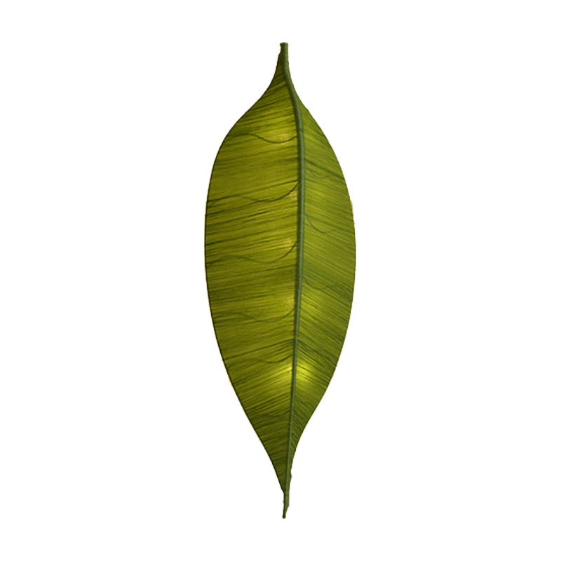 Leaf Shape Wall Light Sconce Art Deco Fabric 3-Bulb Bedside Wall Mounted Lamp in Yellow/Green Clearhalo 'Cast Iron' 'Glass' 'Industrial' 'Modern wall lights' 'Modern' 'Tiffany' 'Traditional wall lights' 'Wall Lamps & Sconces' 'Wall Lights' Lighting' 763390