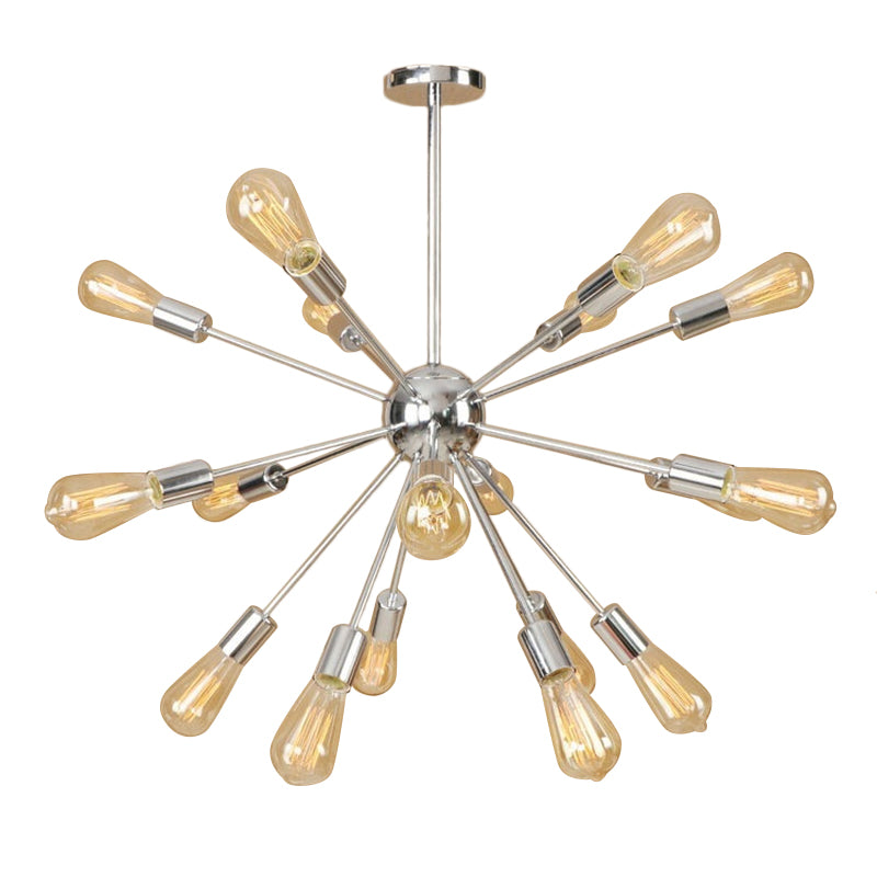 18/21 Lights Iron Chandelier Light Farmhouse Copper/Gold Finish Sputnik Ceiling Fixture for Dining Room Clearhalo 'Cast Iron' 'Ceiling Lights' 'Chandeliers' 'Industrial Chandeliers' 'Industrial' 'Metal' 'Middle Century Chandeliers' 'Rustic Chandeliers' 'Tiffany' Lighting' 764602