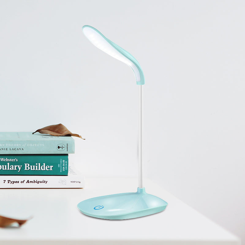 Blue/Pink/White USB Charging Desk Lamp Modern Style Touch-Sensitive Table Lamp for Reading Clearhalo 'Desk Lamps' 'Lamps' Lighting' 767509