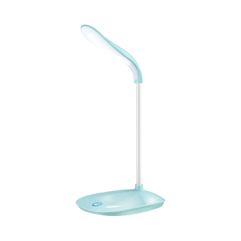 Blue/Pink/White USB Charging Desk Lamp Modern Style Touch-Sensitive Table Lamp for Reading Clearhalo 'Desk Lamps' 'Lamps' Lighting' 767510