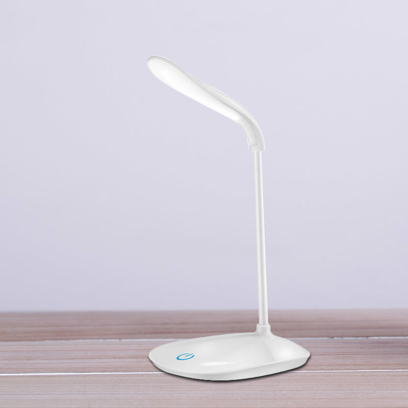 Blue/Pink/White USB Charging Desk Lamp Modern Style Touch-Sensitive Table Lamp for Reading Clearhalo 'Desk Lamps' 'Lamps' Lighting' 767513