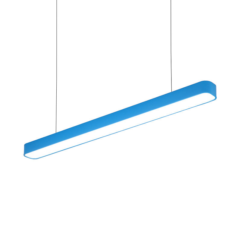 Tubular Hanging Lamp Contemporary Metal Led Red/Blue/Yellow Ceiling Pendant Light for Dining Room Clearhalo 'Ceiling Lights' 'Modern Pendants' 'Modern' 'Pendant Lights' 'Pendants' Lighting' 767686