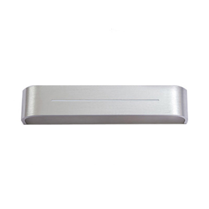 Modern 11"/15" W LED Wall Washer Light with Aluminum Shade Silver Rectangular Sconce Light Fixture, Warm/White Light Clearhalo 'Cast Iron' 'Glass' 'Industrial' 'Modern wall lights' 'Modern' 'Tiffany' 'Traditional wall lights' 'Wall Lamps & Sconces' 'Wall Lights' Lighting' 767711