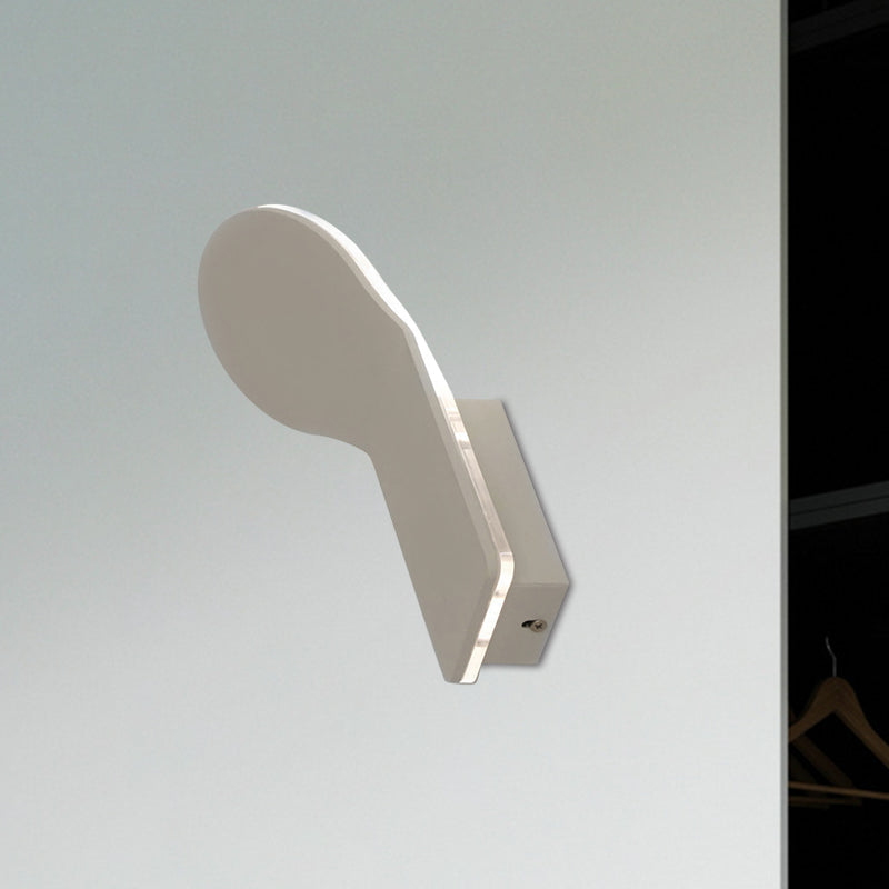 Bend Wall Light Sconce Modern Style Aluminum LED White Finish Wall Lamp in White/Natural/Warm Lighting Clearhalo 'Cast Iron' 'Glass' 'Industrial' 'Modern wall lights' 'Modern' 'Tiffany' 'Traditional wall lights' 'Wall Lamps & Sconces' 'Wall Lights' Lighting' 767894