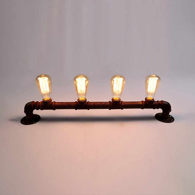 4 Bulbs Linear Wall Mount Light with Pipe Design Industrial Style Black/Bronze Wall Sconce for Kitchen Clearhalo 'Art deco wall lights' 'Cast Iron' 'Glass' 'Industrial wall lights' 'Industrial' 'Middle century wall lights' 'Modern' 'Rustic wall lights' 'Tiffany' 'Traditional wall lights' 'Wall Lamps & Sconces' 'Wall Lights' Lighting' 768217