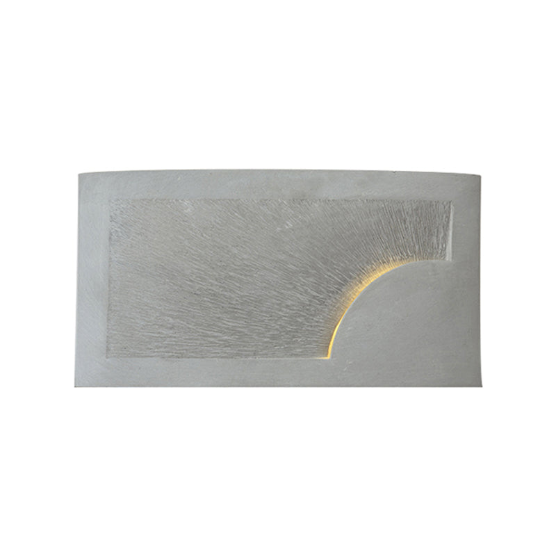 1 Head Wall Mount Light Modern Style Rectangle Cement Wall Lighting Fixture in Grey for Bedside Clearhalo 'Industrial wall lights' 'Industrial' 'Middle century wall lights' 'Tiffany' 'Wall Lamps & Sconces' 'Wall Lights' Lighting' 768647