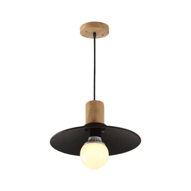 Black Cone/Saucer Shade Ceiling Pendant Contemporary Metallic 1 Head Living Room Pendant Lamp Clearhalo 'Art Deco Pendants' 'Black' 'Cast Iron' 'Ceiling Lights' 'Ceramic' 'Crystal' 'Industrial Pendants' 'Industrial' 'Metal' 'Middle Century Pendants' 'Pendant Lights' 'Pendants' 'Rustic Pendants' 'Tiffany' Lighting' 768933