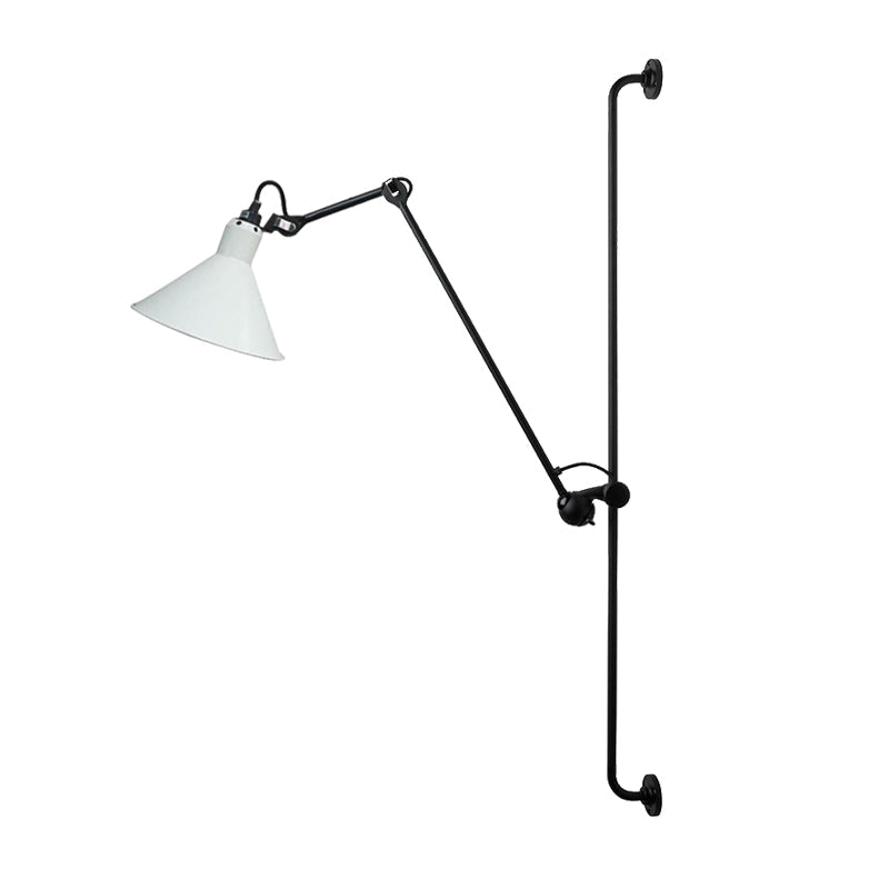 Contemporary 1 Head Sconce Lighting with Metallic Shade Red/Yellow Conical Wall Mount Lamp for Bedside Clearhalo 'Cast Iron' 'Glass' 'Industrial' 'Modern wall lights' 'Modern' 'Tiffany' 'Traditional wall lights' 'Wall Lamps & Sconces' 'Wall Lights' Lighting' 770693