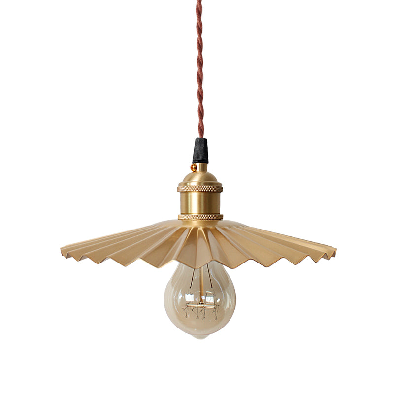 1 Head Scalloped Hanging Ceiling Light Modern Stylish Black/Red Metallic Pendant Light for Bedside Clearhalo 'Ceiling Lights' 'Modern Pendants' 'Modern' 'Pendant Lights' 'Pendants' Lighting' 770851
