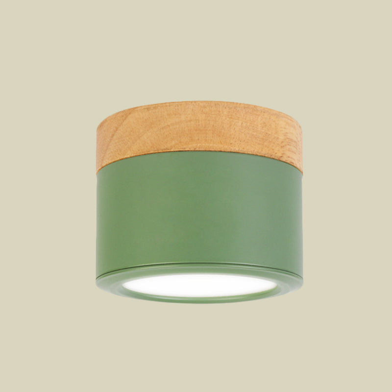Bathroom Hallway Round Flush Mount Light Acrylic Macaron Loft Small Green/Grey/White Ceiling Lamp Clearhalo 'Ceiling Lights' 'Close To Ceiling Lights' 'Close to ceiling' 'Flush mount' Lighting' 771505