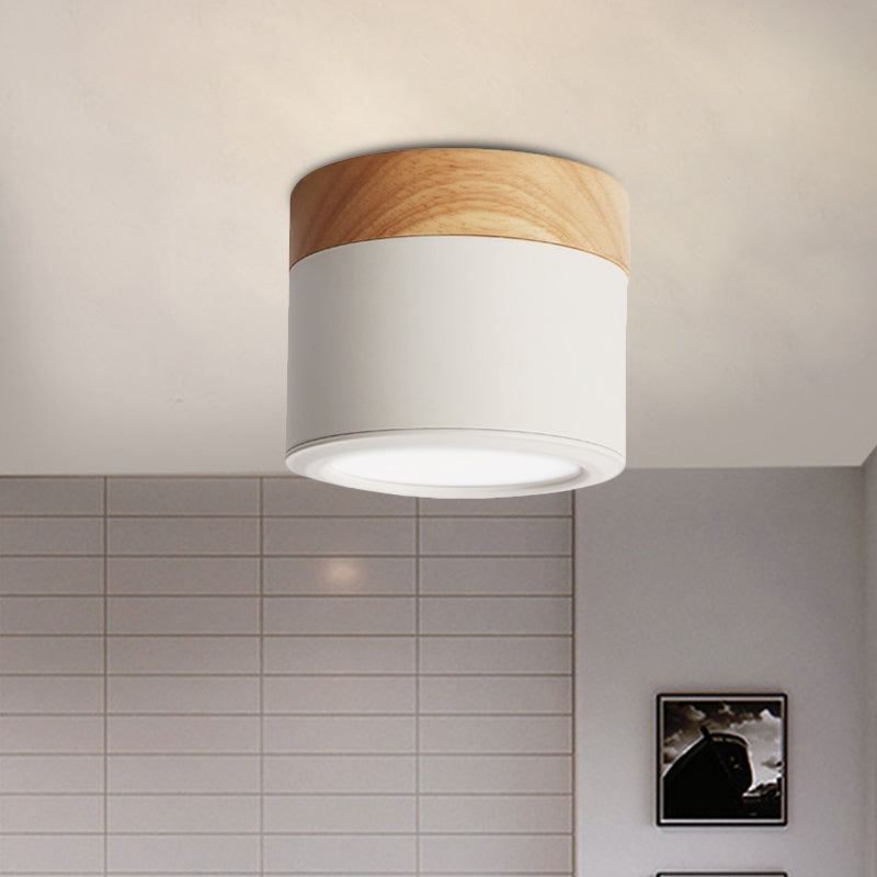 Bathroom Hallway Round Flush Mount Light Acrylic Macaron Loft Small Green/Grey/White Ceiling Lamp White Clearhalo 'Ceiling Lights' 'Close To Ceiling Lights' 'Close to ceiling' 'Flush mount' Lighting' 771507