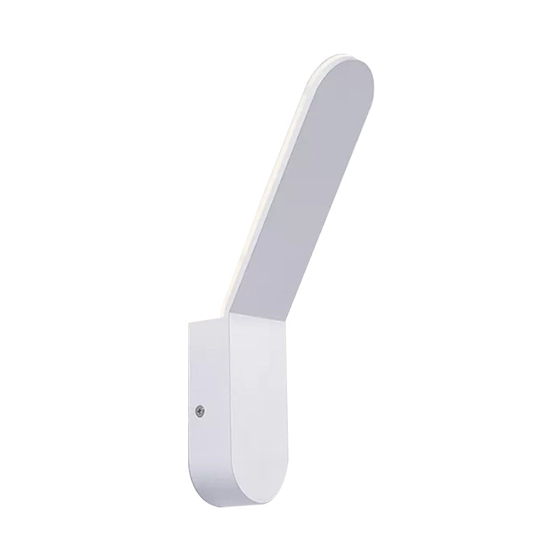 Black/White Bend Wall Washer Light with Oval Shape Nordic Warm/White Lighting LED Metal Wall Sconce for Corridor Clearhalo 'Cast Iron' 'Glass' 'Industrial' 'Modern wall lights' 'Modern' 'Tiffany' 'Traditional wall lights' 'Wall Lamps & Sconces' 'Wall Lights' Lighting' 771841