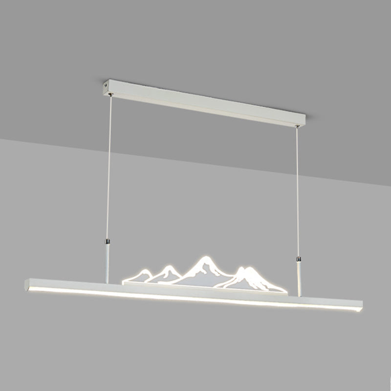 2-Light Polished Finish Modernism Style Statement LED Kitchen Island Light