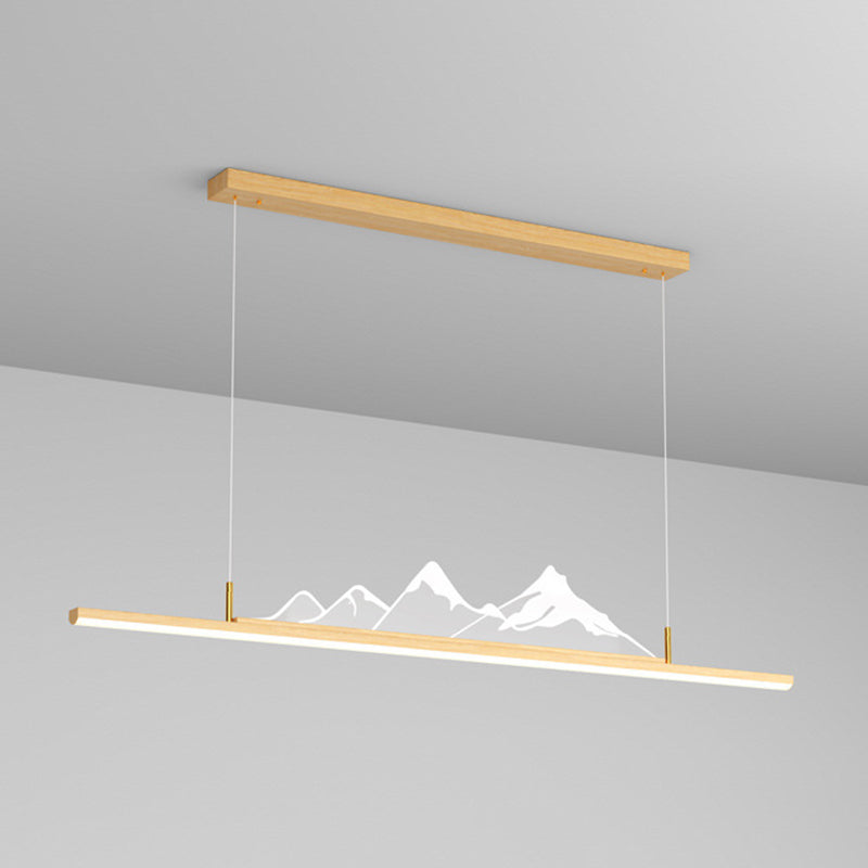 2-Light Polished Finish Modernism Style Statement LED Kitchen Island Light