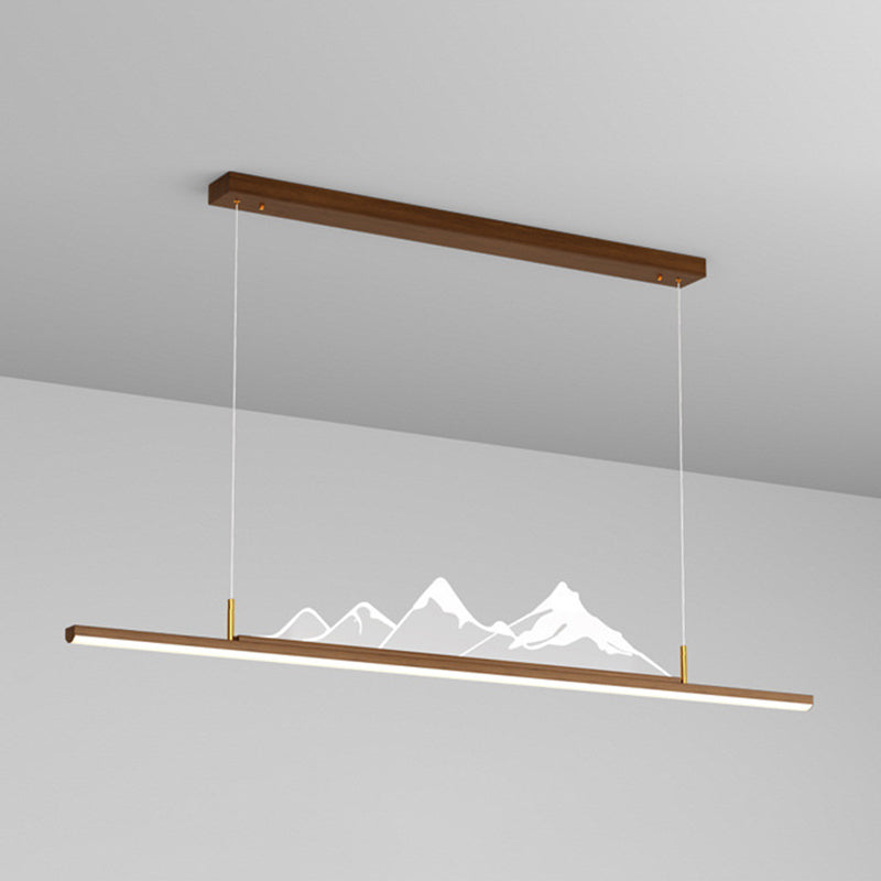 2-Light Polished Finish Modernism Style Statement LED Kitchen Island Light