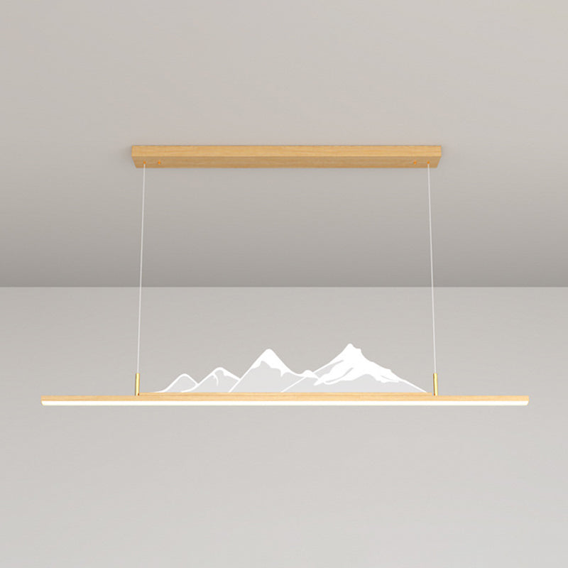 2-Light Polished Finish Modernism Style Statement LED Kitchen Island Light