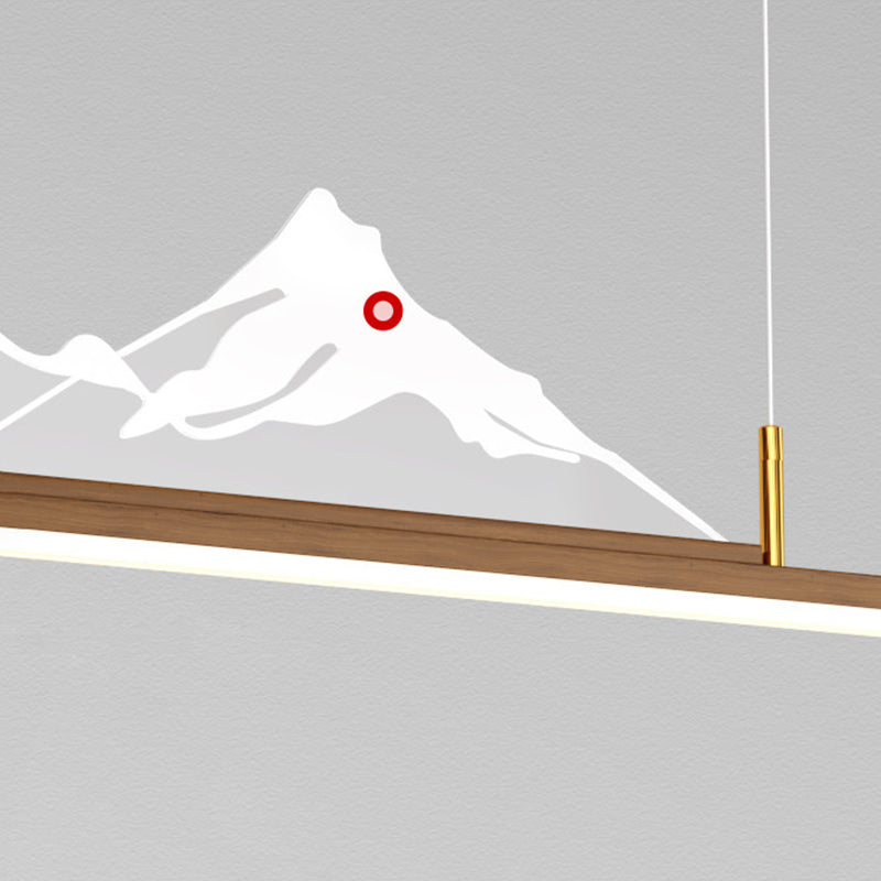 2-Light Polished Finish Modernism Style Statement LED Kitchen Island Light