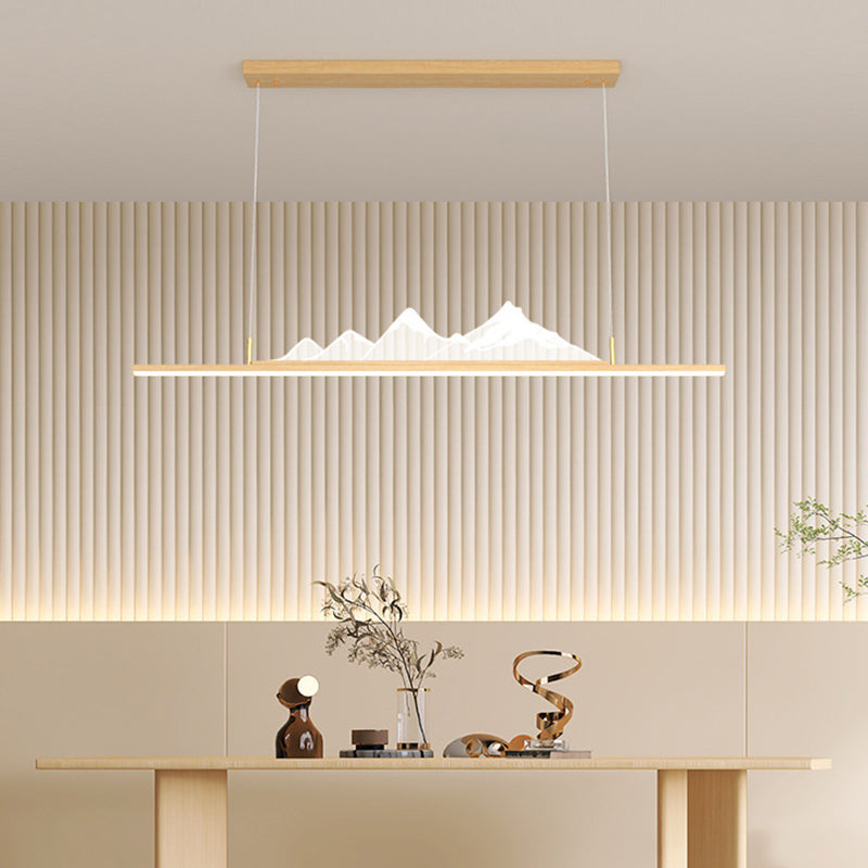 2-Light Polished Finish Modernism Style Statement LED Kitchen Island Light