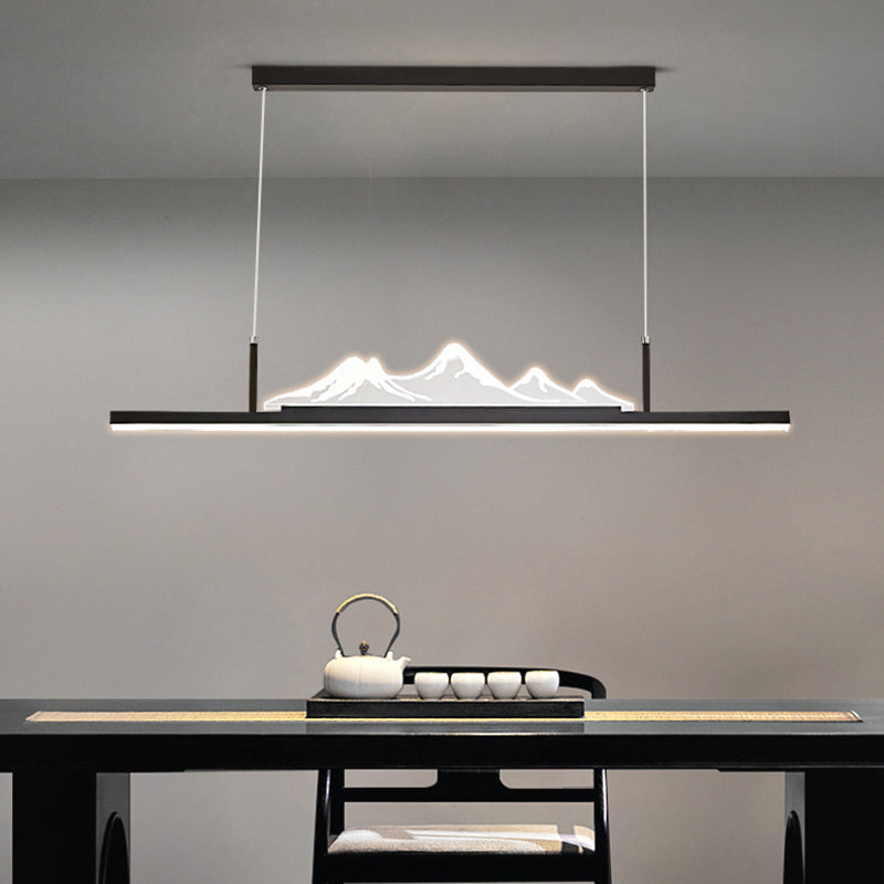 2-Light Polished Finish Modernism Style Statement LED Kitchen Island Light