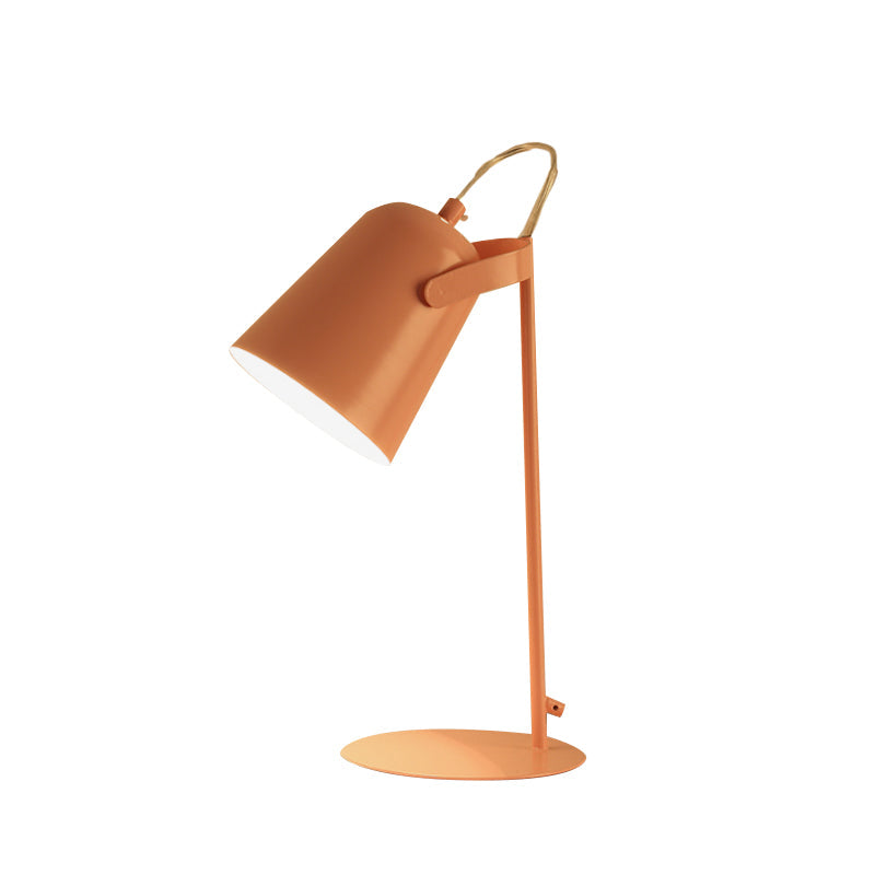 Macoron Style Tapered Desk Lighting 1 Light Metallic Rotatable Reading Light in Black/White for Bedroom Clearhalo 'Desk Lamps' 'Lamps' Lighting' 773188