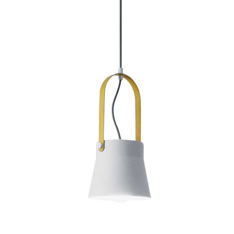 1 Bulb Hanging Lamp with Cone Shade Metal Industrial Stylish Restaurant Pendant Lamp in Grey/Black/White Clearhalo 'Ceiling Lights' 'Modern Pendants' 'Modern' 'Pendant Lights' 'Pendants' Lighting' 773718