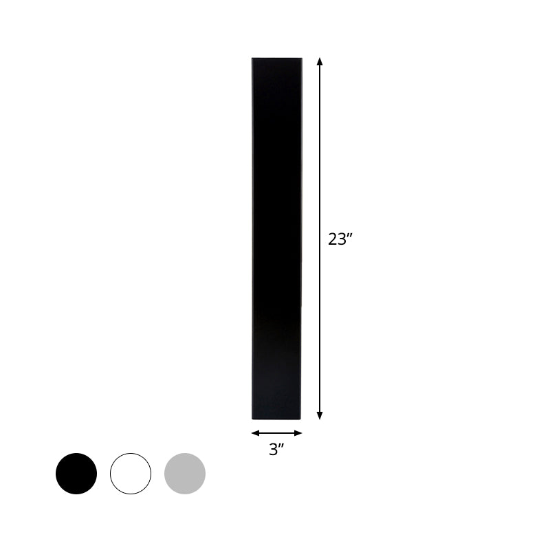Simplistic Style LED Wall Lighting with Aluminum Shade Black/White Finish Linear Sconce Lighting for Bedroom Clearhalo 'Cast Iron' 'Glass' 'Industrial' 'Modern wall lights' 'Modern' 'Tiffany' 'Traditional wall lights' 'Wall Lamps & Sconces' 'Wall Lights' Lighting' 773873