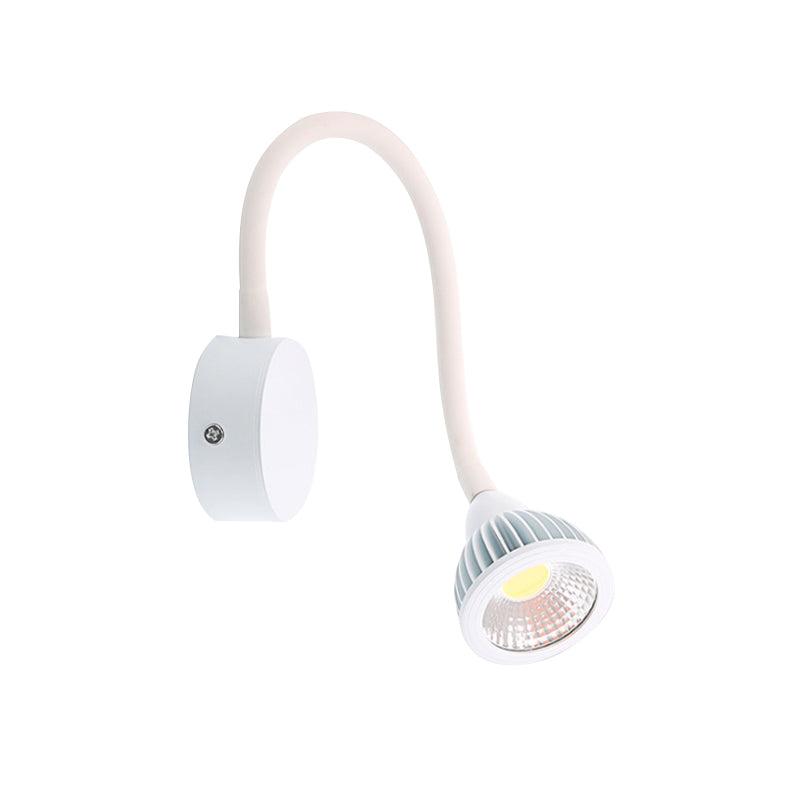 Dome Aluminum Wall Sconce Light Modern Style LED Adjustable White Wall Lighting with/without Switch, Warm/White Light Clearhalo 'Cast Iron' 'Glass' 'Industrial' 'Modern wall lights' 'Modern' 'Tiffany' 'Traditional wall lights' 'Wall Lamps & Sconces' 'Wall Lights' Lighting' 773958