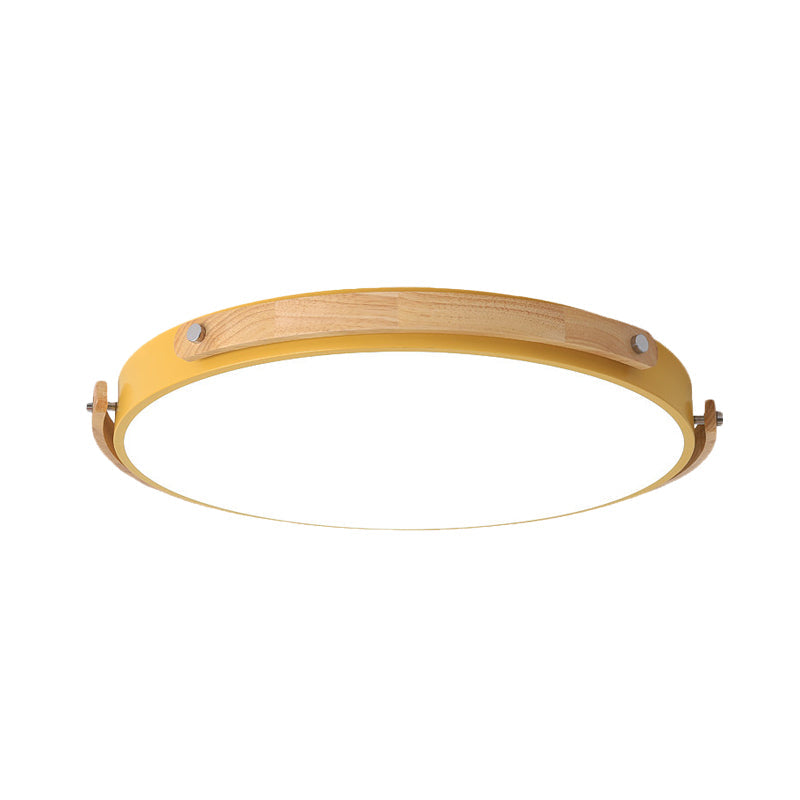 Acrylic Circular LED Flush Ceiling Light Kid Bedroom Hallway Macaron Stylish Ceiling Lamp Clearhalo 'Ceiling Lights' 'Close To Ceiling Lights' 'Close to ceiling' 'Flush mount' Lighting' 774387