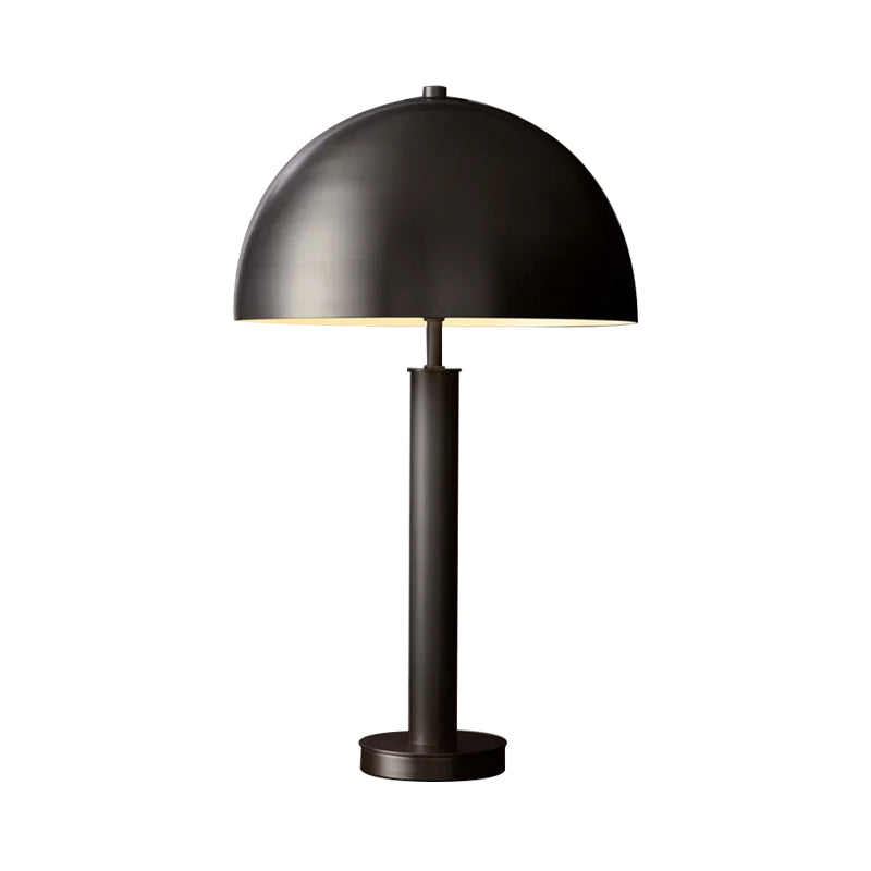 Metallic Semicircle Night Table Light Minimalist 1-Light Nightstand Lamp in Black/Gold for Bedside Clearhalo 'Lamps' 'Table Lamps' Lighting' 780588