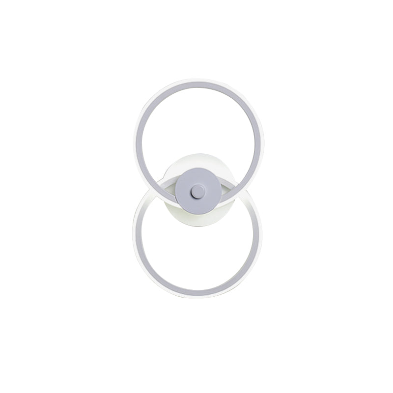 Ring Flush Mount Wall Sconce Minimalist Acrylic Black/White LED Wall Lighting Ideas in Warm/White Light Clearhalo 'Modern wall lights' 'Modern' 'Wall Lamps & Sconces' 'Wall Lights' Lighting' 785947