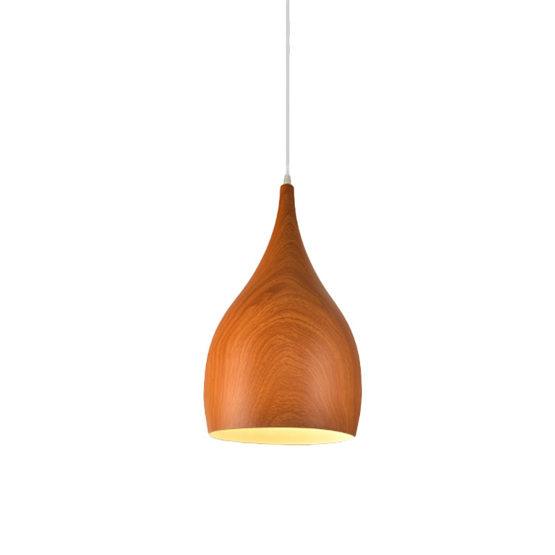 Industrial Teardrop Pendant Light Kit 1 Head Aluminum Ceiling Lamp in Red Brown/Coffee for Living Room Clearhalo 'Art Deco Pendants' 'Cast Iron' 'Ceiling Lights' 'Ceramic' 'Crystal' 'Industrial Pendants' 'Industrial' 'Metal' 'Middle Century Pendants' 'Pendant Lights' 'Pendants' 'Tiffany' Lighting' 790810