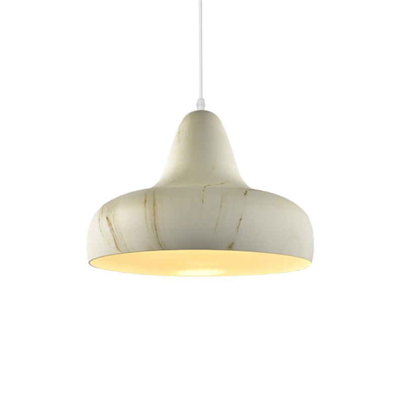 1-Light Hanging Light Fixture Warehouse Onion Aluminum Drop Pendant in White/Coffee/Wood for Dining Room Clearhalo 'Art Deco Pendants' 'Cast Iron' 'Ceiling Lights' 'Ceramic' 'Crystal' 'Industrial Pendants' 'Industrial' 'Metal' 'Middle Century Pendants' 'Pendant Lights' 'Pendants' 'Tiffany' Lighting' 790853